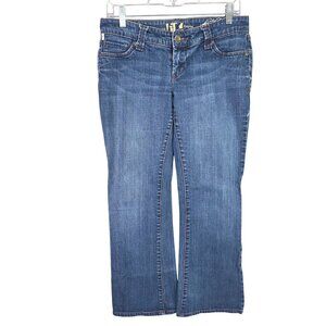 Womens It Jeans Los Angeles Low Rise Bootcut Blue Denim Pants Cotton Stretch 29